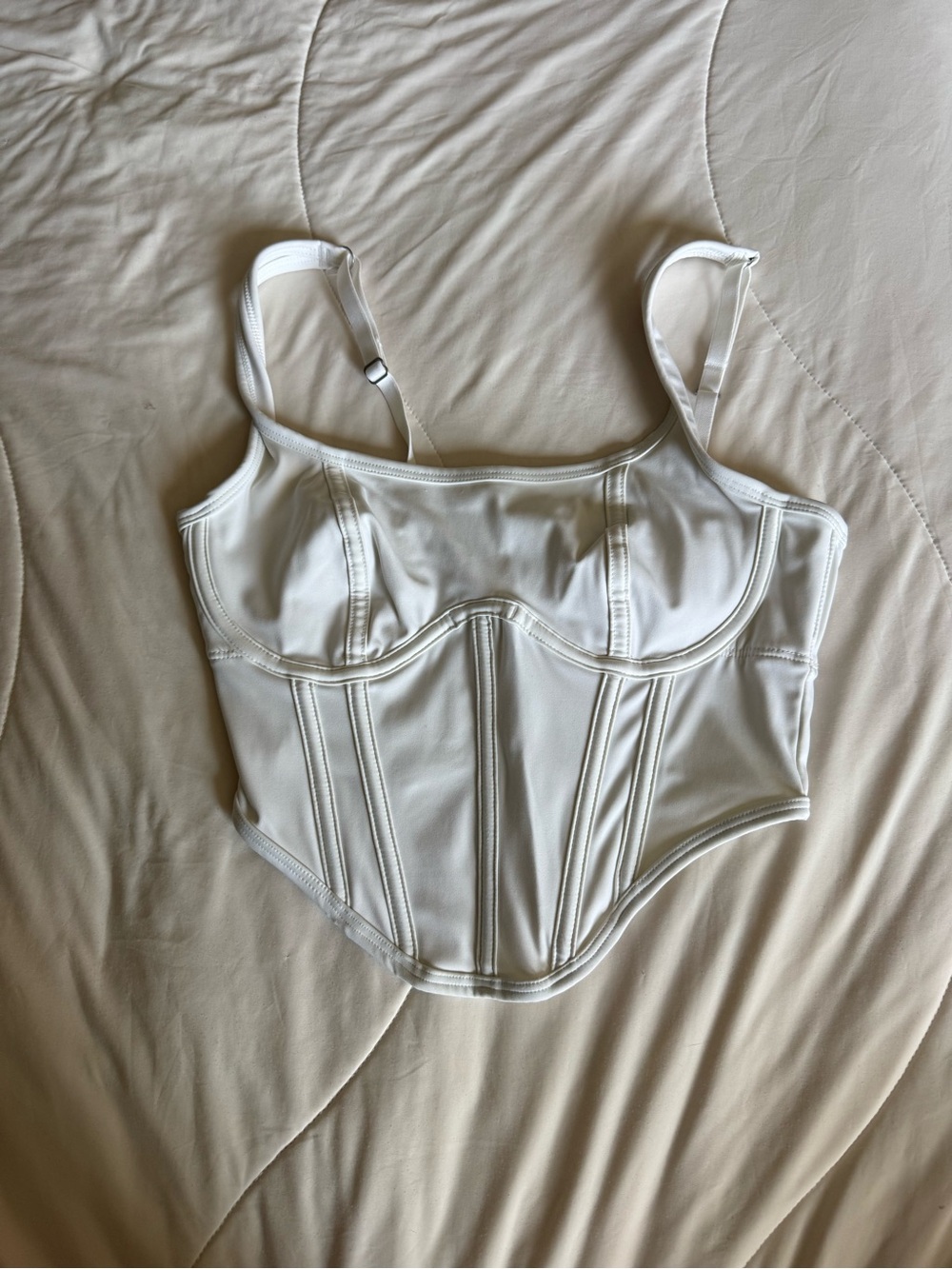 XS Gilly Hicks White Corset Bustier Top